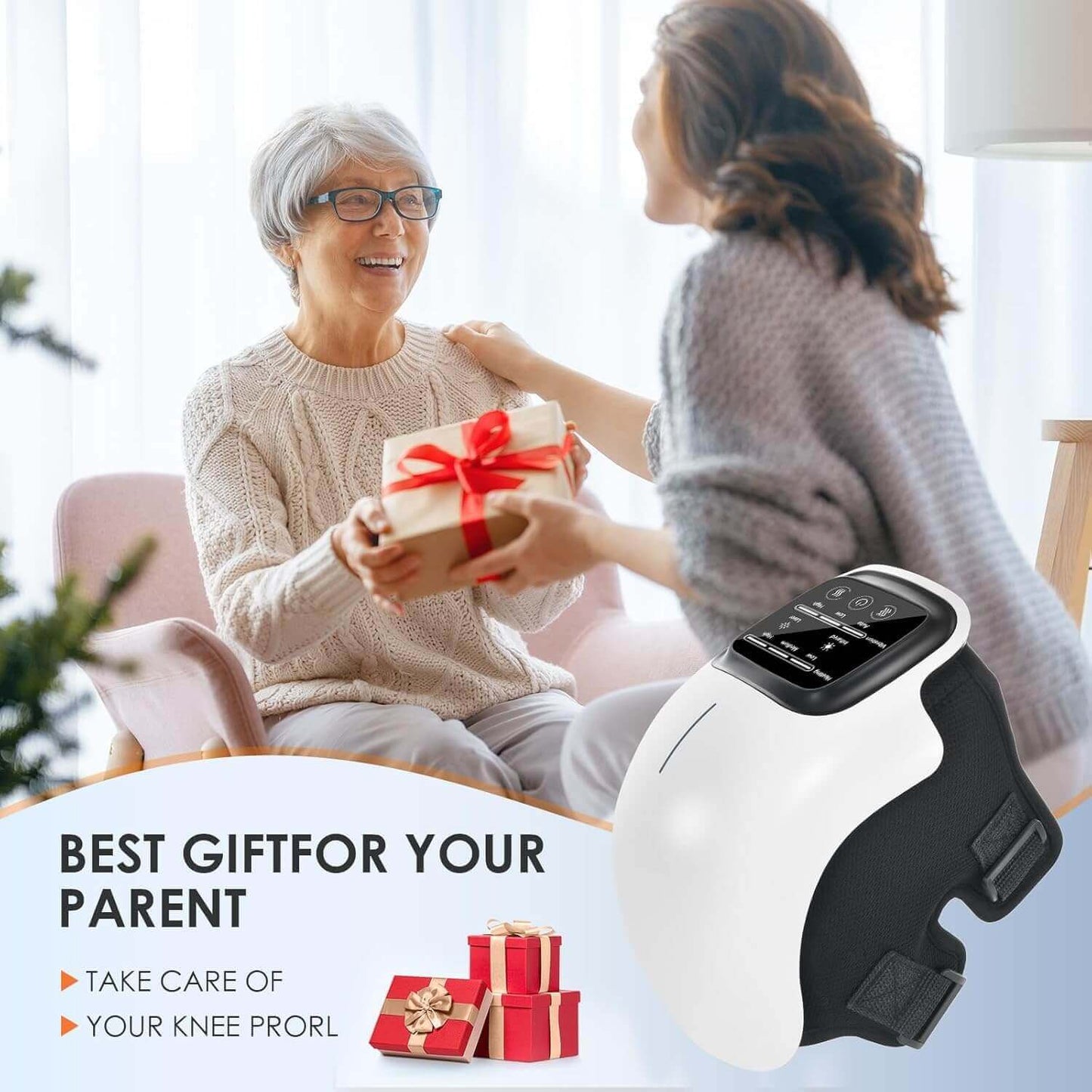 Knee Massager for Joint Pain Relief with Heat